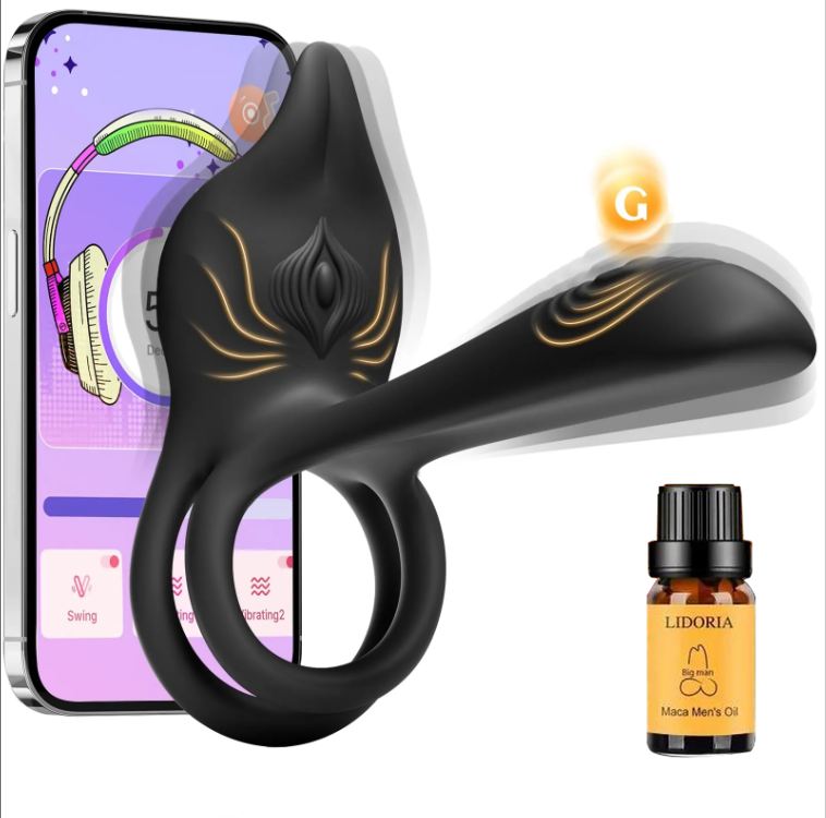 🖤🎁Enchanted Girl Luxe Smart Vibrating Ring – App-Controlled Pleasure for Couples 💫