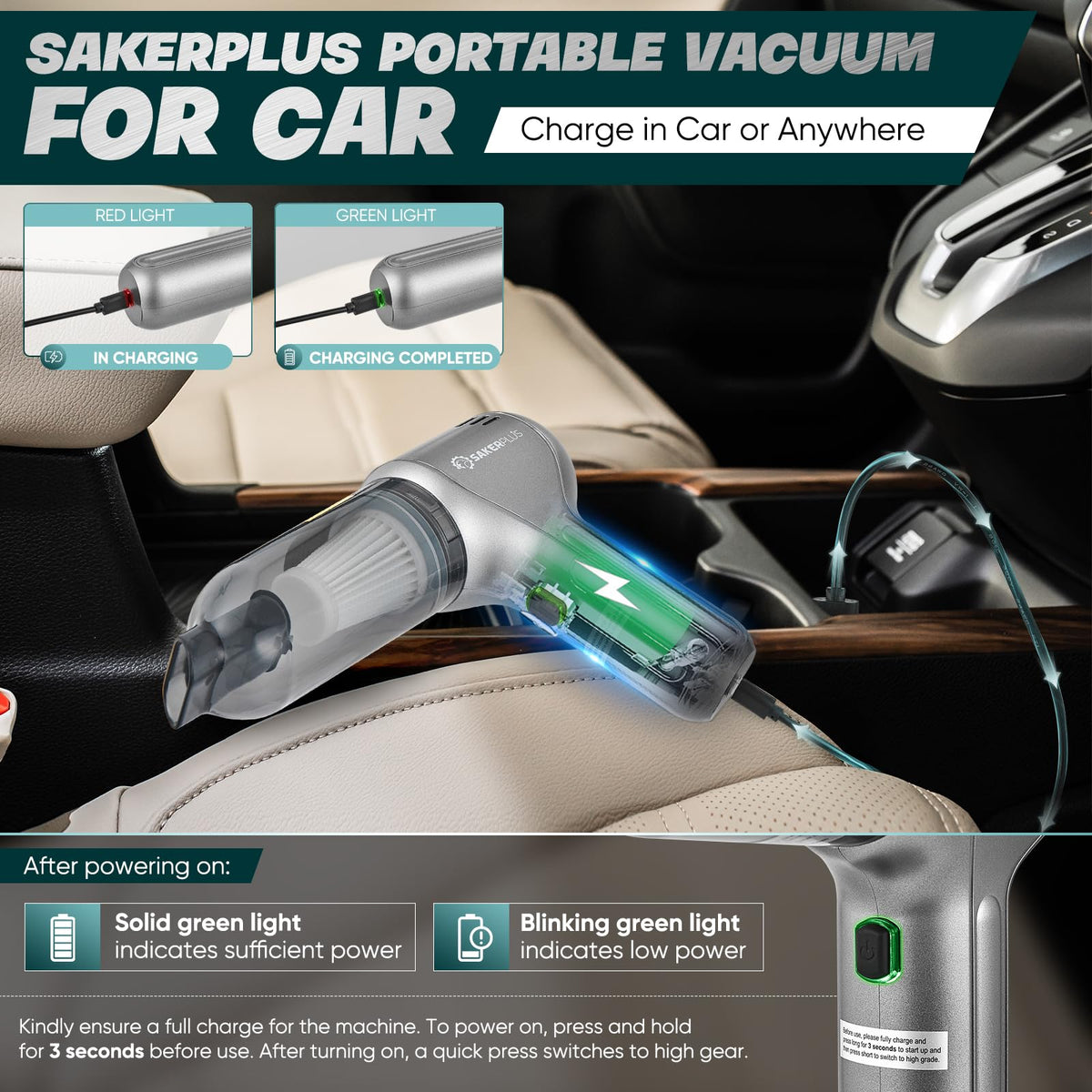 🔥🔥Caelisco's latest 2026 car vacuum cleaner👑SakerPlus👑convenient, comprehensive care for your beloved vehicle